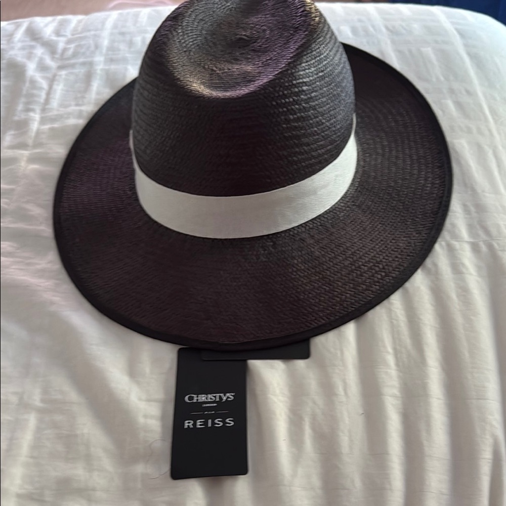 Reiss Black Fedora Hat